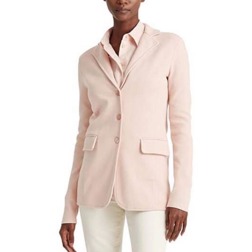 Dusty Pink Cotton Blend Blazer